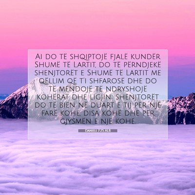 Picture 07 - Danieli 7:25 ALB - Ai do të shqiptojë fjalë kundër Shumë të - Bible Verse Picture