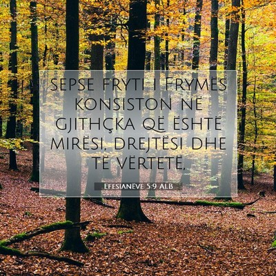 Picture 07 - Efesianëve 5:9 ALB - sepse fryti i Frymës konsiston në gjithçka që - Bible Verse Picture