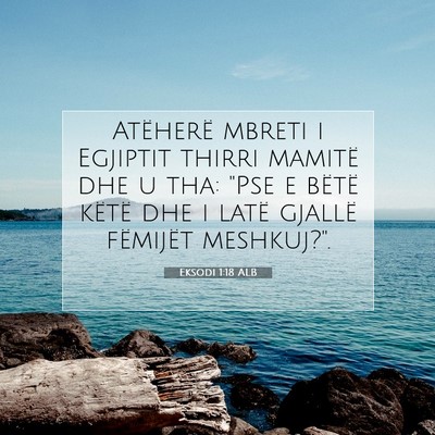 Picture 07 - Eksodi 1:18 ALB - Atëherë mbreti i Egjiptit thirri mamitë dhe u - Bible Verse Picture