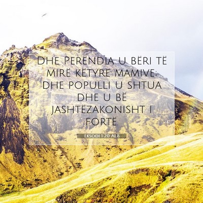Picture 07 - Eksodi 1:20 ALB - Dhe Perëndia u bëri të mirë këtyre mamive; - Bible Verse Picture