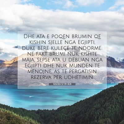 Picture 07 - Eksodi 12:39 ALB - Dhe ata e poqën brumin që kishin sjellë nga - Bible Verse Picture