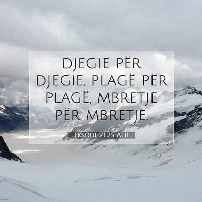 Picture 07 - Eksodi 21:25 ALB - djegie për djegie, plagë për plagë, mbretje - Bible Verse Picture