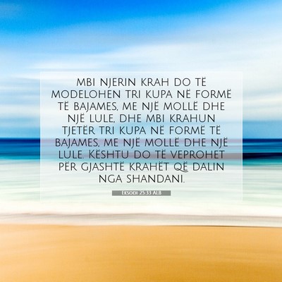 Picture 07 - Eksodi 25:33 ALB - mbi njerin krah do të modelohen tri kupa në - Bible Verse Picture