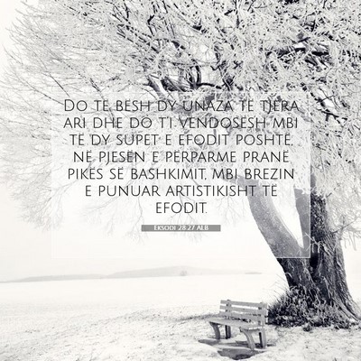Picture 07 - Eksodi 28:27 ALB - Do të bësh dy unaza të tjera ari dhe do t’i - Bible Verse Picture