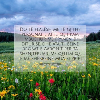 Picture 07 - Eksodi 28:3 ALB - Do të flasësh me të gjithë personat e aftë, - Bible Verse Picture