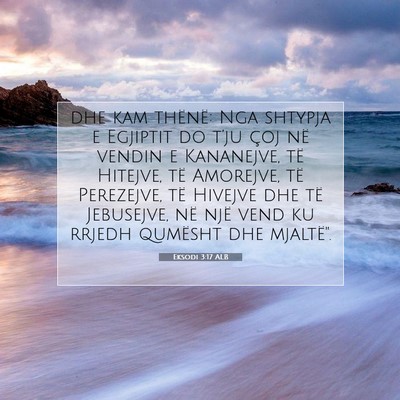 Picture 07 - Eksodi 3:17 ALB - dhe kam thënë: Nga shtypja e Egjiptit do t’ju - Bible Verse Picture