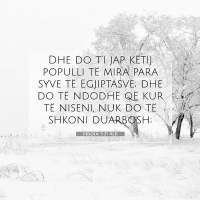 Picture 07 - Eksodi 3:21 ALB - Dhe do t’i jap këtij populli të mira para - Bible Verse Picture
