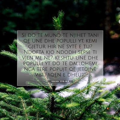 Picture 07 - Eksodi 33:16 ALB - Si do të mund të njihet tani që unë dhe - Bible Verse Picture