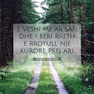Picture 07 - Eksodi 37:11 ALB - E veshi me ar safi dhe i bëri rreth e rrotull - Bible Verse Picture