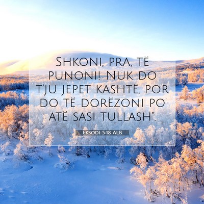 Picture 07 - Eksodi 5:18 ALB - Shkoni, pra, të punoni! Nuk do t’ju jepet - Bible Verse Picture