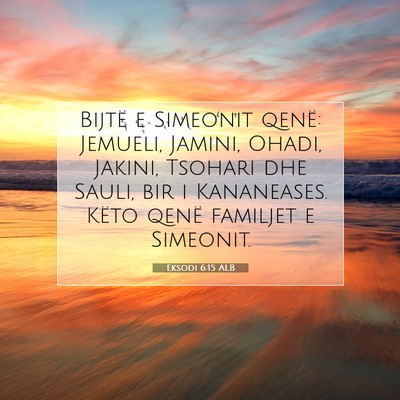 Picture 07 - Eksodi 6:15 ALB - Bijtë e Simeonit qenë: Jemueli, Jamini, Ohadi, - Bible Verse Picture