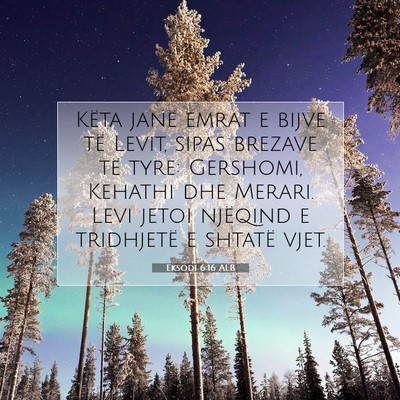 Picture 07 - Eksodi 6:16 ALB - Këta janë emrat e bijve të Levit, sipas - Bible Verse Picture