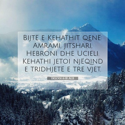 Picture 07 - Eksodi 6:18 ALB - Bijtë e Kehathit qenë: Amrami, Jitshari, - Bible Verse Picture