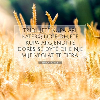 Picture 07 - Esdra 1:10 ALB - tridhjetë kupa ari, katërqind e dhjetë kupa - Bible Verse Picture