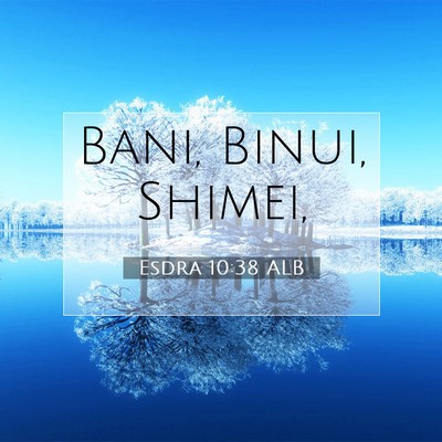 Picture 07 - Esdra 10:38 ALB - Bani, Binui, - Bible Verse Picture
