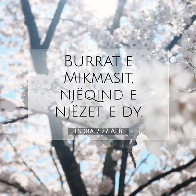 Picture 07 - Esdra 2:27 ALB - Burrat e Mikmasit, njëqind e njëzet e - Bible Verse Picture