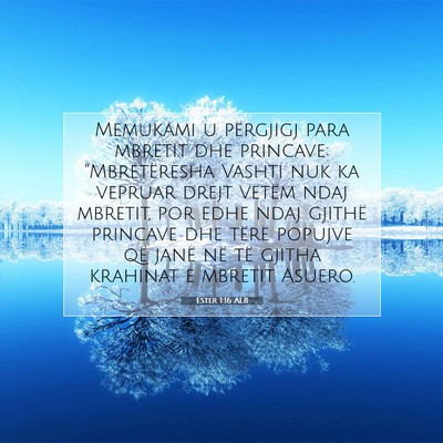 Picture 07 - Ester 1:16 ALB - Memukami u përgjigj para mbretit dhe princave: - Bible Verse Picture