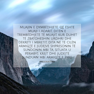 Picture 07 - Ester 9:1 ALB - Muajin e dymbëdhjetë, që është muaji i - Bible Verse Picture