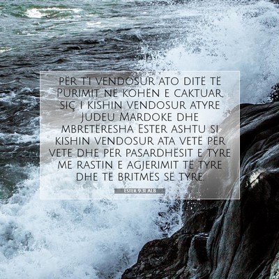 Picture 07 - Ester 9:31 ALB - për t’i vendosur ato ditë të Purimit në - Bible Verse Picture
