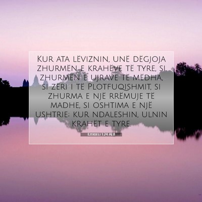 Picture 07 - Ezekieli 1:24 ALB - Kur ata lëviznin, unë dëgjoja zhurmën e - Bible Verse Picture