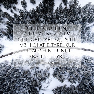 Picture 07 - Ezekieli 1:25 ALB - Dhe dëgjohej një zhurmë nga kupa qiellore lart - Bible Verse Picture