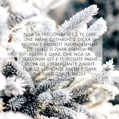 Picture 07 - Ezekieli 1:27 ALB - Nga sa tregonin ijët e tij lart, unë pashë - Bible Verse Picture