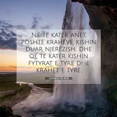 Picture 07 - Ezekieli 1:8 ALB - Në të katër anët, poshtë krahëve, kishin - Bible Verse Picture