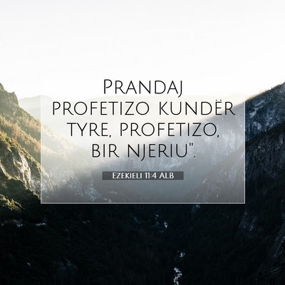 Picture 07 - Ezekieli 11:4 ALB - Prandaj profetizo kundër tyre, profetizo, bir - Bible Verse Picture