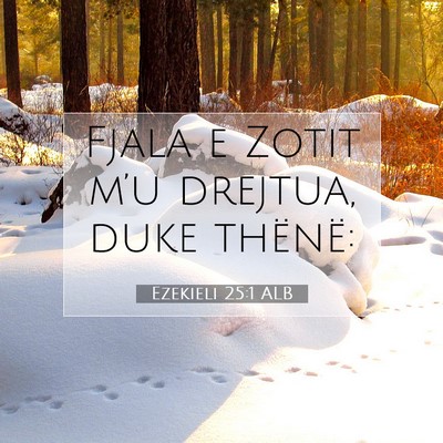 Picture 07 - Ezekieli 25:1 ALB - Fjala e Zotit m’u drejtua, duke - Bible Verse Picture