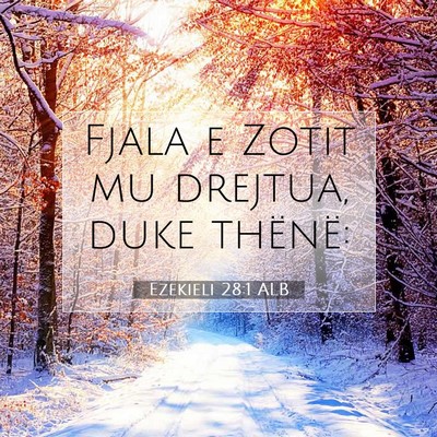 Picture 07 - Ezekieli 28:1 ALB - Fjala e Zotit mu drejtua, duke - Bible Verse Picture