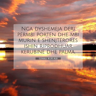 Picture 07 - Ezekieli 41:20 ALB - Nga dyshemeja deri përmbi portën dhe mbi murin - Bible Verse Picture
