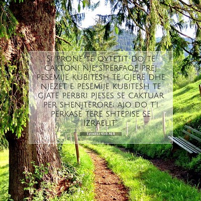 Picture 07 - Ezekieli 45:6 ALB - Si pronë të qytetit do të caktoni një - Bible Verse Picture