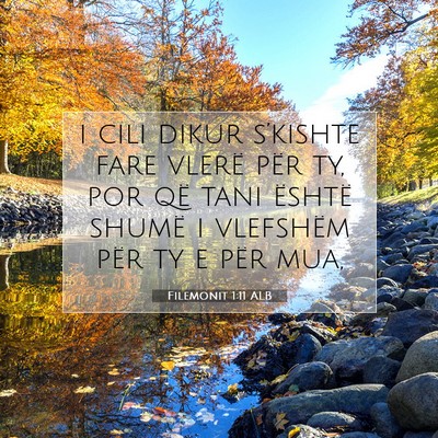 Picture 07 - Filemonit 1:11 ALB - i cili dikur s’kishte fare vlerë për ty, por - Bible Verse Picture