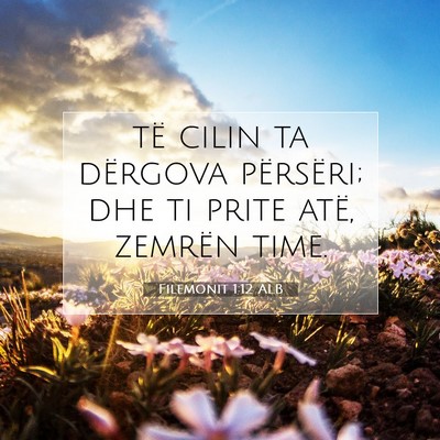 Picture 07 - Filemonit 1:12 ALB - të cilin ta dërgova përsëri; dhe ti prite - Bible Verse Picture