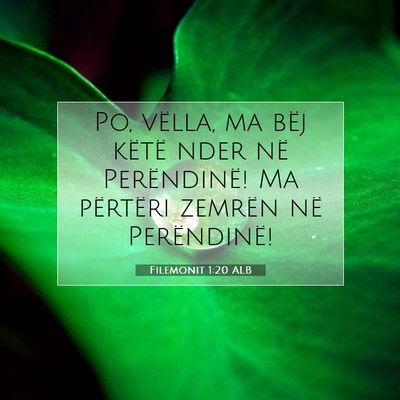 Picture 07 - Filemonit 1:20 ALB - Po, vëlla, ma bëj këtë nder në Perëndinë! - Bible Verse Picture