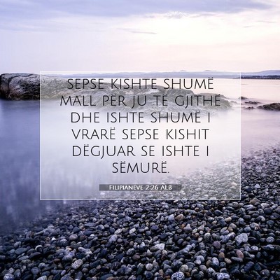 Picture 07 - Filipianëve 2:26 ALB - sepse kishte shumë mall për ju të gjithë dhe - Bible Verse Picture
