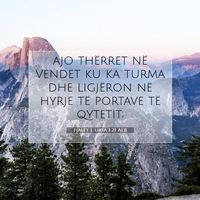 Picture 07 - Fjalët e urta 1:21 ALB - ajo thërret në vendet ku ka turma dhe ligjëron - Bible Verse Picture