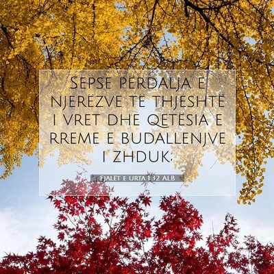 Picture 07 - Fjalët e urta 1:32 ALB - Sepse përdalja e njerëzve të thjeshtë i vret - Bible Verse Picture