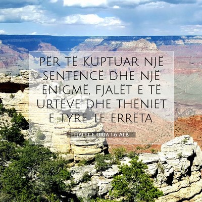 Picture 07 - Fjalët e urta 1:6 ALB - për të kuptuar një sentencë dhe një enigmë, - Bible Verse Picture