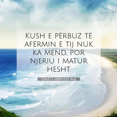 Picture 07 - Fjalët e urta 11:12 ALB - Kush e përbuz të afërmin e tij nuk ka mend, - Bible Verse Picture