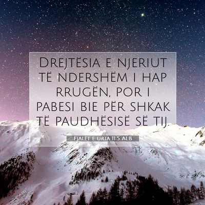 Picture 07 - Fjalët e urta 11:5 ALB - Drejtësia e njeriut të ndershëm i hap rrugën, - Bible Verse Picture
