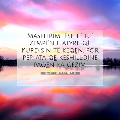Picture 07 - Fjalët e urta 12:20 ALB - Mashtrimi është në zemrën e atyre që - Bible Verse Picture