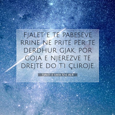 Picture 07 - Fjalët e urta 12:6 ALB - Fjalët e të pabesëve rrinë në pritë për - Bible Verse Picture