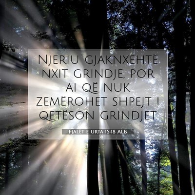 Picture 07 - Fjalët e urta 15:18 ALB - Njeriu gjaknxehtë nxit grindje, por ai që nuk - Bible Verse Picture