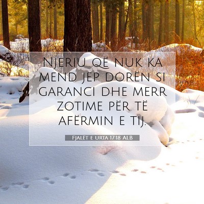 Picture 07 - Fjalët e urta 17:18 ALB - Njeriu që nuk ka mend jep dorën si garanci dhe - Bible Verse Picture