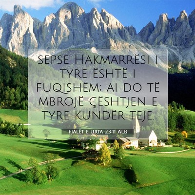 Picture 07 - Fjalët e urta 23:11 ALB - sepse Hakmarrësi i tyre është i fuqishëm; ai - Bible Verse Picture