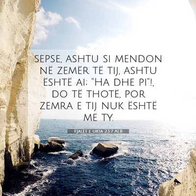 Picture 07 - Fjalët e urta 23:7 ALB - sepse, ashtu si mendon në zemër të tij, ashtu - Bible Verse Picture