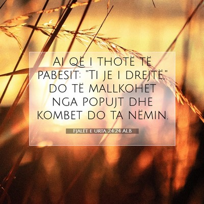 Picture 07 - Fjalët e urta 24:24 ALB - Ai që i thotë të pabesit: 