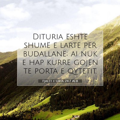 Picture 07 - Fjalët e urta 24:7 ALB - Dituria është shumë e lartë për budallanë; - Bible Verse Picture