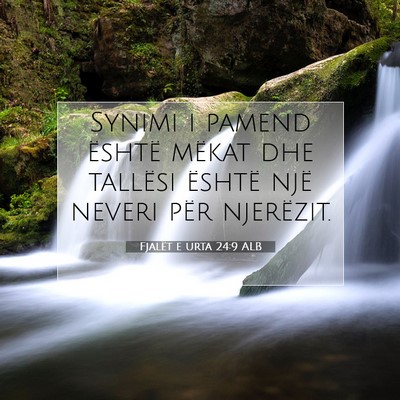 Picture 07 - Fjalët e urta 24:9 ALB - Synimi i pamend është mëkat dhe tallësi - Bible Verse Picture
